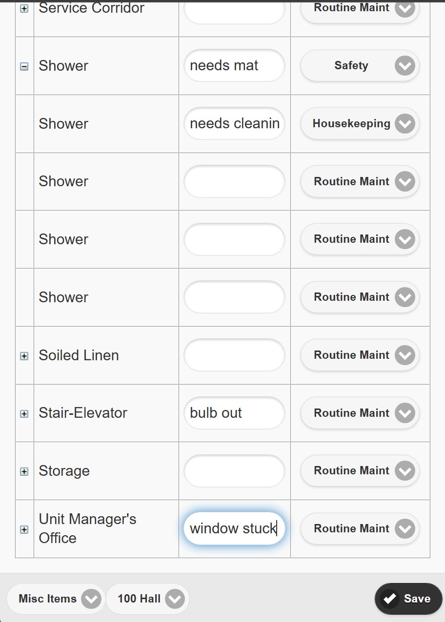 REQQER Mobile Batch Entry showing multiple issues and Req Types during a walkthrough